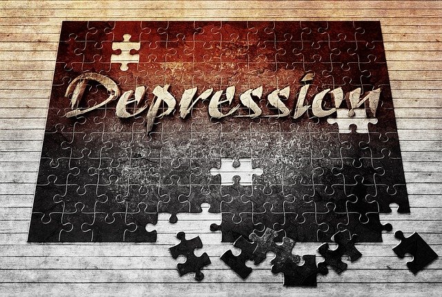 Depressionと書かれたパズル